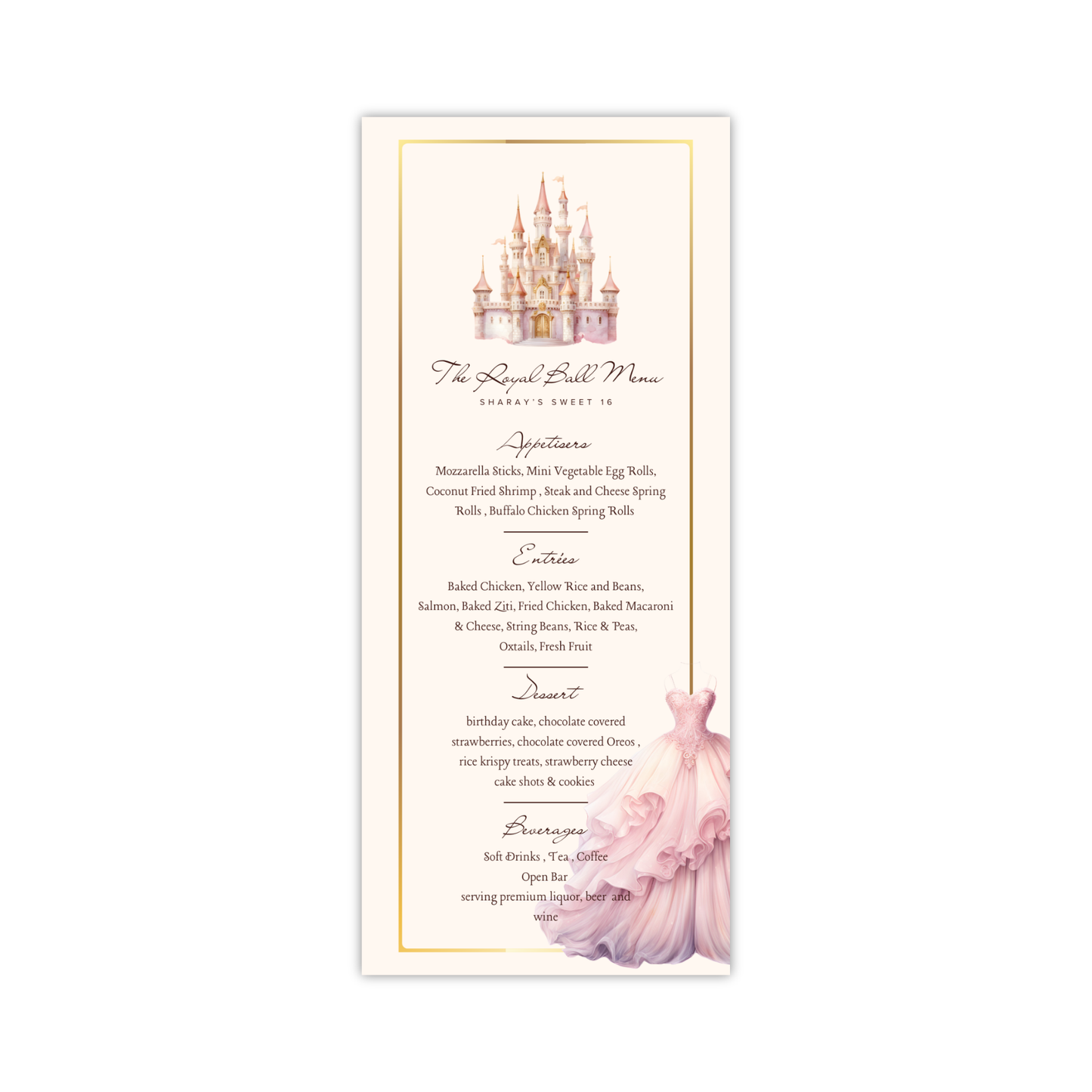 Event Menus