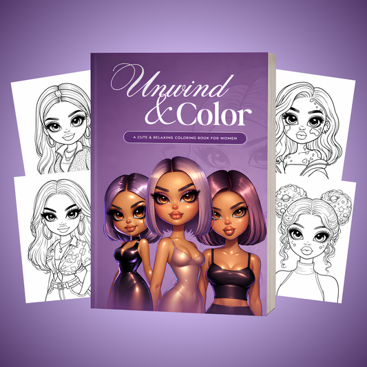 Unwind + Color – Paperback Coloring Book